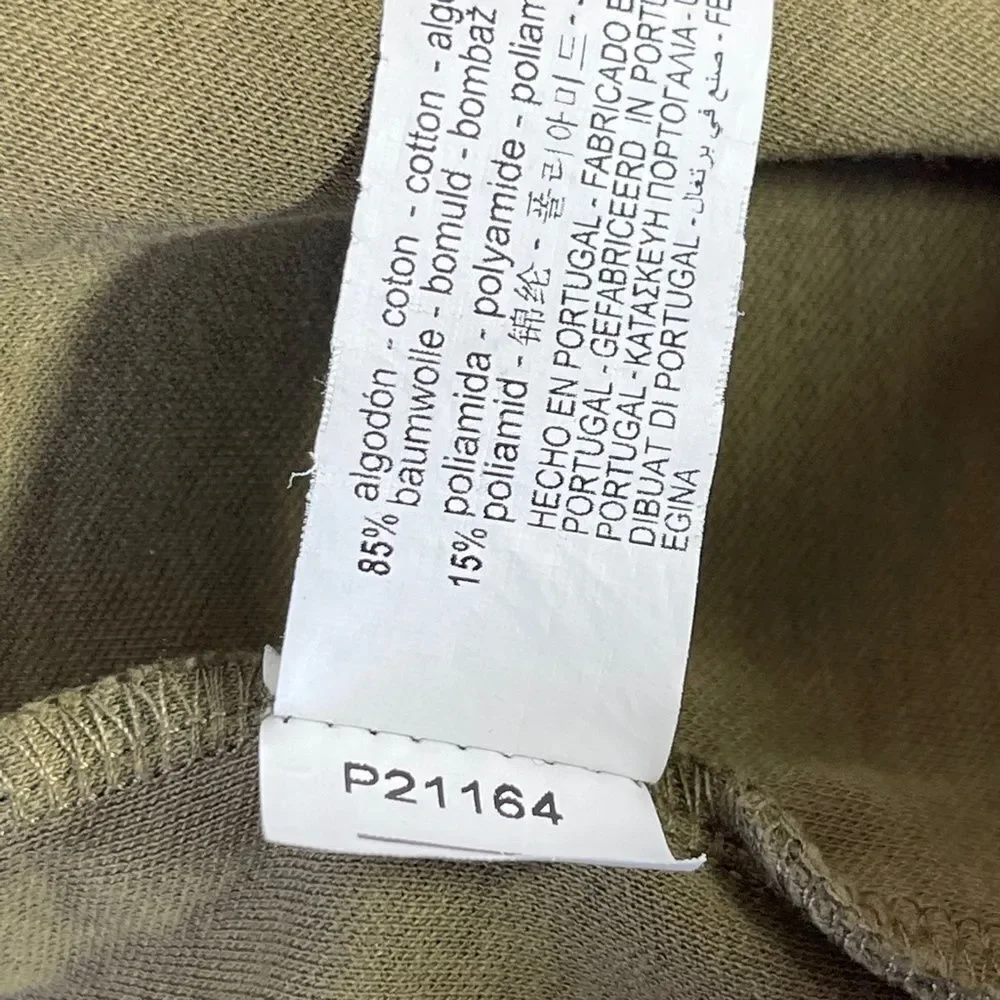 Zara Basic Military Green Raw Trim/Raw Hem Open Cardigan‎ Sz M